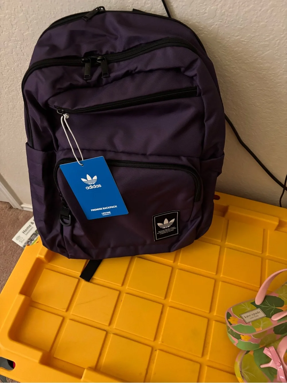 adidas Purple Trefoil Everyday Backpack for Men